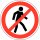 Alu Dibond Schild "Personendurchgang verboten" Rund Ø 20cm