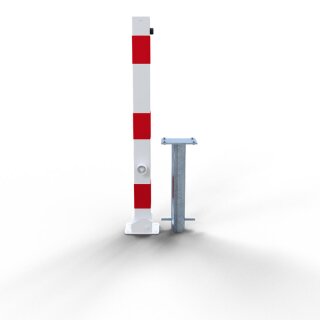 Absperrpfosten Ø 70 x 70mm, eckig, Länge 1300mm