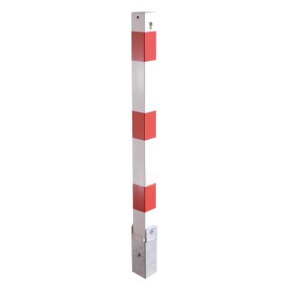 Absperrpfosten Ø 70 x 70mm, eckig, Überflur 900mm