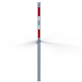 Absperrpfosten Ø 70 x 70mm, eckig, Länge 1100mm