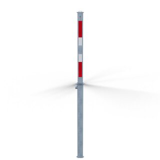 Absperrpfosten Ø 70 x 70mm, eckig, Länge 1100mm