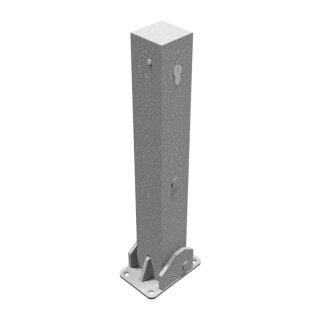 Absperrpfosten Ø 70 x 70mm, eckig, Überflur 500mm