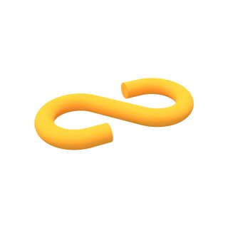 S-Haken aus Stahl, gelb beschichtet