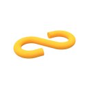 S-Haken aus Stahl, gelb beschichtet