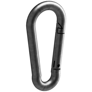 Karabinerhaken aus Stahl, verzinkt