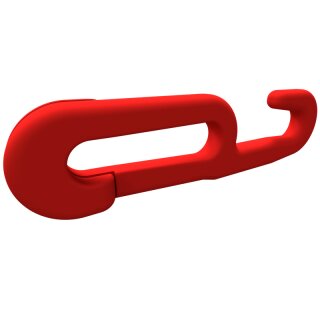 Hakenglied aus Kunststoff, rot, 6 mm