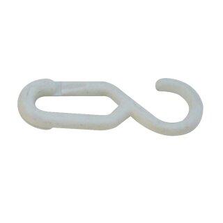 Hakenglied aus Kunststoff, weiß 8 mm