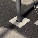 Pflastersteinumrandung grau