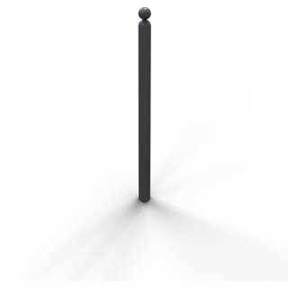 Stilpoller Stahl Anthrazitgrau RAL 7016, Rund Ø60mm, Länge 1400mm