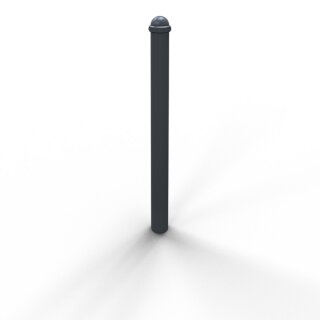 Stilpoller Stahl Anthrazitgrau RAL 7016, Rund Ø 76mm, Länge 1300mm