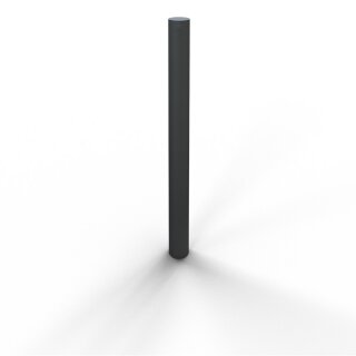 Stilpoller Stahl Anthrazitgrau RAL 7016, Rund Ø 76mm, Länge 1400mm