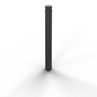 Stilpoller Stahl Anthrazitgrau RAL 7016, Rund Ø 82 mm, Länge 1300 mm