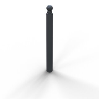 Stilpoller Stahl Anthrazitgrau RAL 9005, Rund Ø 82 mm, Länge 1300 mm