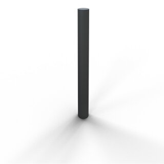 Stilpoller Stahl Anthrazitgrau RAL 7016, Rund Ø 89 mm, Länge 1300 mm