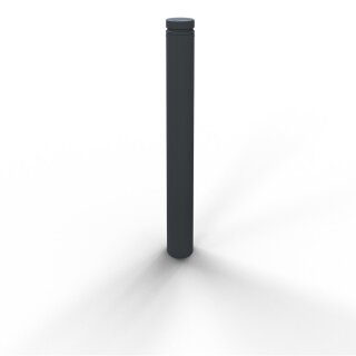 Stilpoller Stahl Anthrazitgrau RAL 7016, Rund Ø 102 mm, Länge 1300 mm