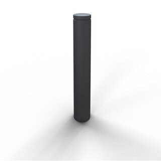 Stilpoller Stahl Anthrazitgrau DB 703, Rund Ø 150 mm, Länge 1400 mm