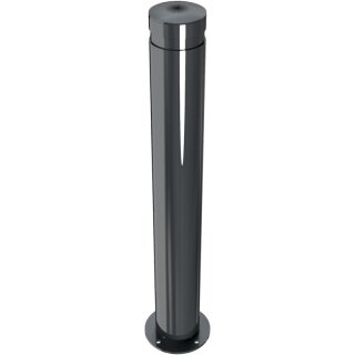 Stilpoller Aluminium Anthrazitgrau RAL 7016, Rund Ø 120 mm, Länge 1200 mm