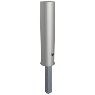 Edelstahlpfosten "geschliffen", Rund Ø 204 mm, Überflur 900 mm