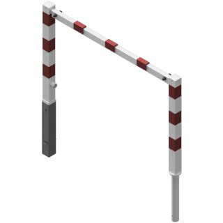 Wegesperre, herrausnehmbar, schwenkbar, Rot/Weiß