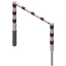 Wegesperre, herrausnehmbar, schwenkbar, Rot/Weiß