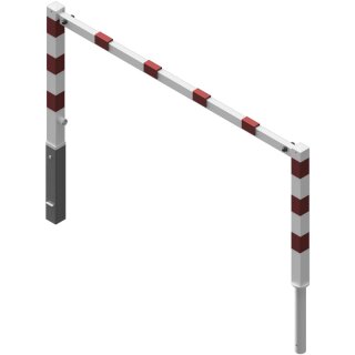 Wegesperre, herrausnehmbar, schwenkbar, Rot/Weiß