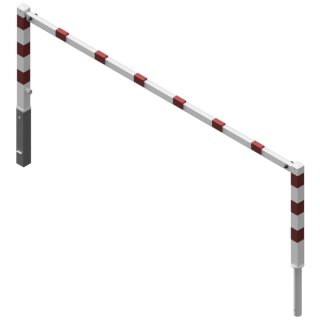 Wegesperre, herrausnehmbar, schwenkbar, Rot/Weiß