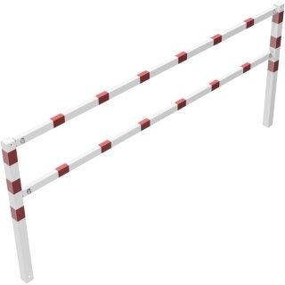 Wegesperre, feststehend, zusammenschraubbar, Rot/Weiß