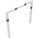 Wegesperre, feststehend, geschweißt, Rot/Weiß