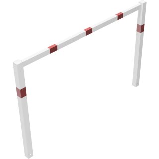 Wegesperre, feststehend, geschweißt, Rot/Weiß