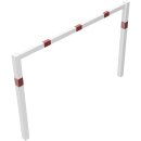 Wegesperre, feststehend, geschweißt, Rot/Weiß