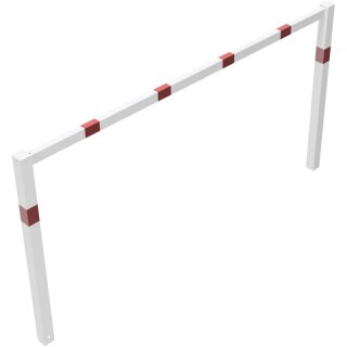 Wegesperre, feststehend, geschweißt, Rot/Weiß