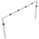 Wegesperre, feststehend, geschweißt, Rot/Weiß