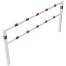 Wegesperre, feststehend, geschweißt, Rot/Weiß