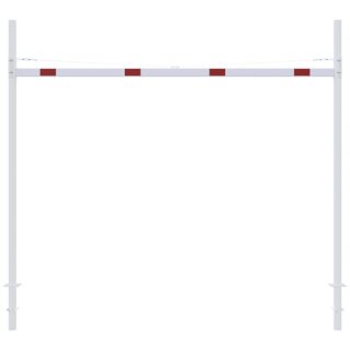 Höhenbegrenzer verzinkt, Rot/Weiß, Breite 4,0 m, feststehend