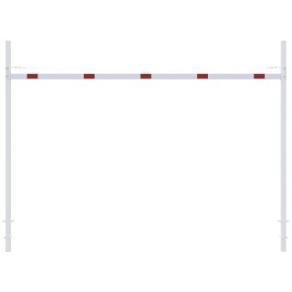 Höhenbegrenzer verzinkt, Rot/Weiß, Breite 5,0 m, feststehend