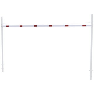 Höhenbegrenzer verzinkt, Rot/Weiß, Breite 6,0 m, feststehend