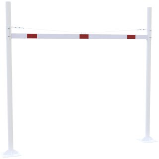 Höhenbegrenzer verzinkt, Rot/Weiß, Breite 3,0 m, feststehend