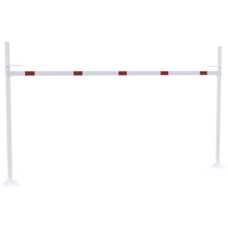 Höhenbegrenzer verzinkt, Rot/Weiß, Breite 5,0 m, feststehend