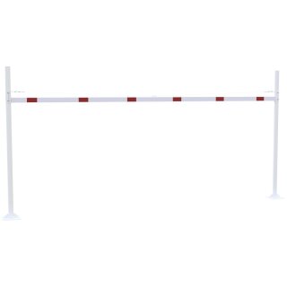 Höhenbegrenzer verzinkt, Rot/Weiß, Breite 6,0 m, feststehend