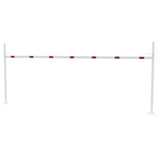 Höhenbegrenzer verzinkt, Rot/Weiß, Breite 7,0 m, feststehend