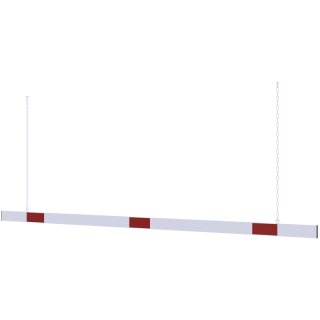 Höhenbegrenzer Barriere Rot/Weiß, Breite 3000 mm