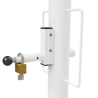 Höhenbegrenzer Mobil, Rot/Weiß, Breite 2500 mm, für Vorhangschloss