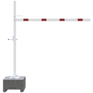 Höhenbegrenzer Mobil, Rot/Weiß, Breite 3000 mm, für Vorhangschloss