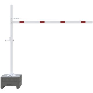 Höhenbegrenzer Mobil, Rot/Weiß, Breite 3500 mm, für Vorhangschloss