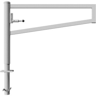 Drehbare Handschranke, Breite 1500 mm, verzinkt, für Vorhangschloss