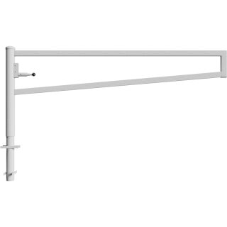 Drehbare Handschranke, Breite 2500 mm, verzinkt, für Vorhangschloss