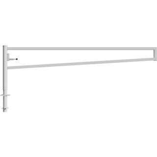 Drehbare Handschranke, Breite 3500 mm, verzinkt, für Vorhangschloss
