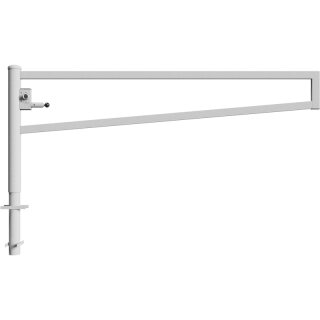 Drehbare Handschranke, Breite 2500 mm, verzinkt, für Dreikantverschluss