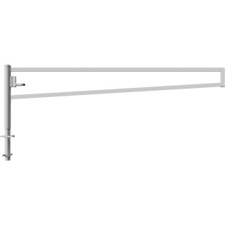 Drehbare Handschranke, Breite 3500 mm, verzinkt, für Dreikantverschluss