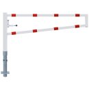 Drehbare Handschranke, Breite 2000 mm, Rot/Weiß,...